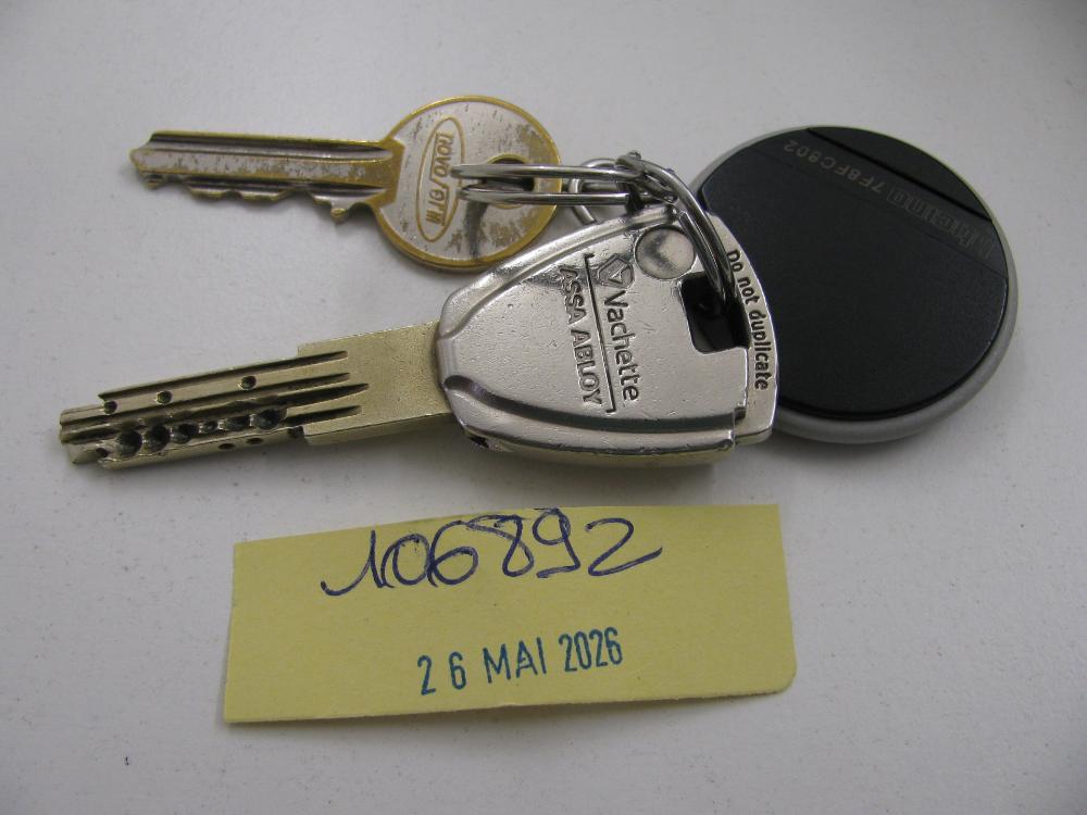 Clés : N° 2026002514 Trouvé(e) le : Tue May 26 00:00:00 CEST 2026
